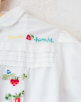 White shirt with fruit embroidery | 4-5 years