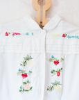 White shirt with fruit embroidery | 4-5 years