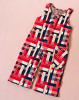 70s French overalls with plaid | Dead stock | 6-9 months