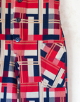 70s French overalls with plaid | Dead stock | 6-9 months