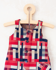 70s French overalls with plaid | Dead stock | 6-9 months