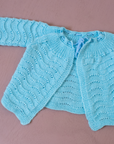 Light blue knitted wool top | 0-3 months