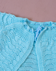 Light blue knitted wool top | 0-3 months