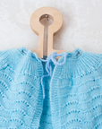 Light blue knitted wool top | 0-3 months