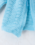Light blue knitted wool top | 0-3 months