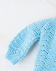 Light blue knitted wool top | 0-3 months