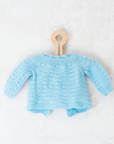 Light blue knitted wool top | 0-3 months