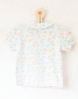 חולצה מכופתרת פרחונית עם צווארון רחב | 5-6 שנים