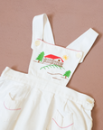 רומפר צרפתי לבן עם רקמת בית | 12-18 חודשים