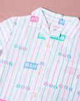 Button-down shirt with colorful stripes | French deadstock | 2-3 years