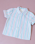 חולצה מכופתרת צבעונית עם פסים ועיגולים | 6-9 חודשים