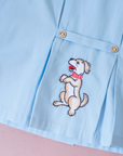 Long shirt with embroidered dog from the Sixties | 2-3 years
