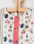 Dress with jam jars, flowers and fruits | 9-12 months