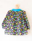 חולצה פרחונית עם צווארון כחול | דד סטוק צרפתי | 8-9 שנים