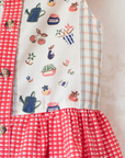 Dress with jam jars, flowers and fruits | 9-12 months