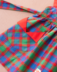 Colorful Checkered Sarafan | French Deadstock from the Sixties | 2-3 Years