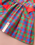 Colorful Checkered Sarafan | French Deadstock from the Sixties | 2-3 Years