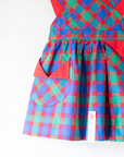 Colorful Checkered Sarafan | French Deadstock from the Sixties | 2-3 Years