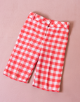 Red and White Checkered Bermuda Shorts from the Seventies | 2-3 Years