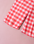 Red and White Checkered Bermuda Shorts from the Seventies | 2-3 Years