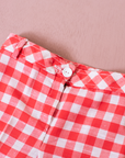 Red and White Checkered Bermuda Shorts from the Seventies | 2-3 Years
