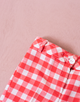 Red and White Checkered Bermuda Shorts from the Seventies | 2-3 Years