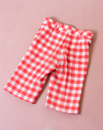 Red and White Checkered Bermuda Shorts from the Seventies | 2-3 Years