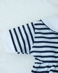 Striped sailor overalls | 6-9 months