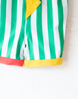 Colorful overalls with stripes and two triangles | 2-3 years