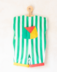 Colorful overalls with stripes and two triangles | 2-3 years