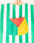 Colorful overalls with stripes and two triangles | 2-3 years