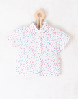 חולצה קצרה מכופתרת עם נקודות | 6-9 חודשים