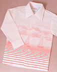 Button-down shirt with stripes and boat neck | 5-6 years