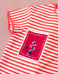 Striped dress with anchor | From the 50s in France | 2-3 years