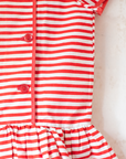 Striped dress with anchor | From the 50s in France | 2-3 years