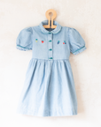 שמלת ג׳ינס עם פירות רקומים | 3-4 שנים