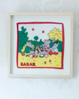 The King at the Bar at a Picnic | Framed Vintage Handkerchief