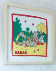 The King at the Bar at a Picnic | Framed Vintage Handkerchief