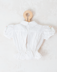 White shirt with embroidered ducks and gathered waist | 3-6 months