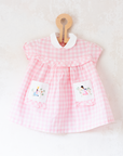 Girls' Embroidered Plaid Dress | French Sixties | 9-12 Months