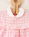 Girls' Embroidered Plaid Dress | French Sixties | 9-12 Months
