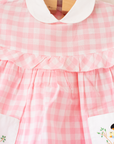Girls' Embroidered Plaid Dress | French Sixties | 9-12 Months