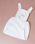 רומפר לבן עם ציפורים רקומות | 3-6 חודשים