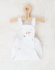 רומפר לבן עם ציפורים רקומות | 3-6 חודשים