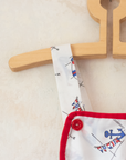רומפר לבן עם הדפסי ימאים | 9-12 חודשים
