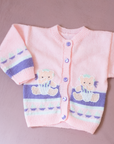 Pink knitted top with bears | 18-24 months
