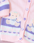Pink knitted top with bears | 18-24 months