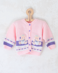 Pink knitted top with bears | 18-24 months