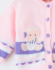 Pink knitted top with bears | 18-24 months
