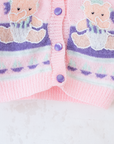 Pink knitted top with bears | 18-24 months